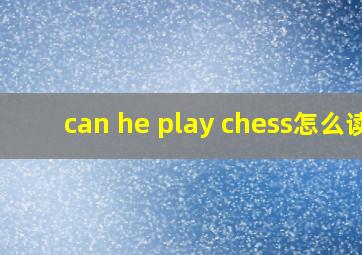 can he play chess怎么读